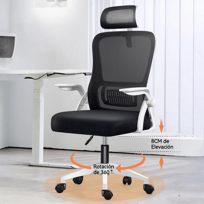 La silla ErgoDesk Pro colocada en un escritorio de teletrabajo